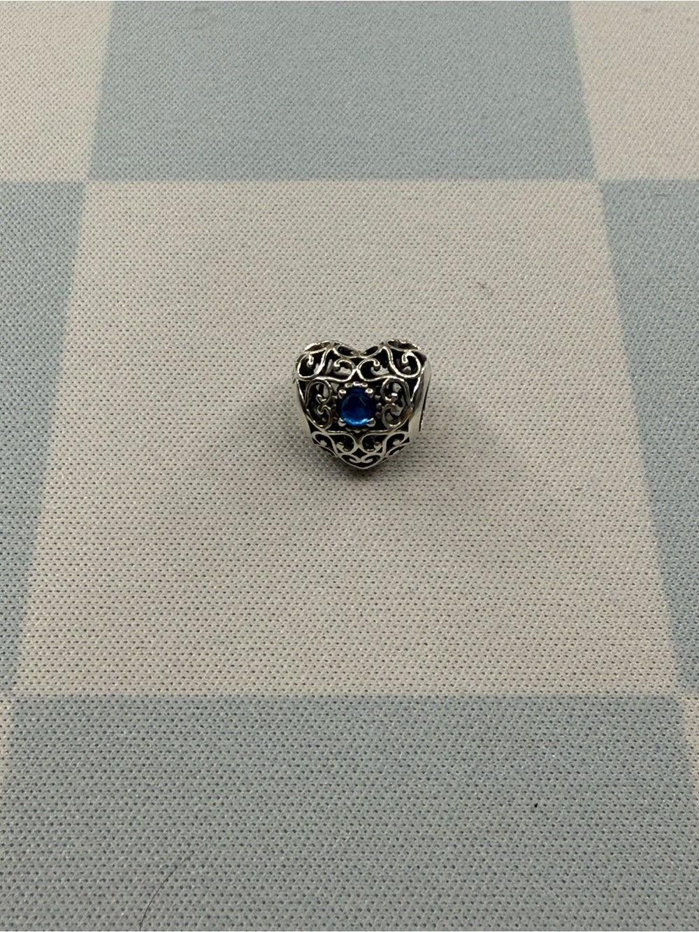 Authentic Pandora Signature Heart Birthstone December Charm